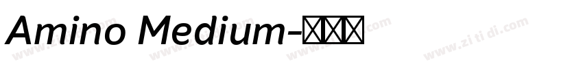 Amino Medium字体转换